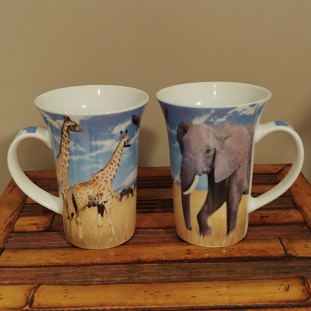 Paul Cardew  🐘 Kenya Cafe 🐘 2 - 12 OZ Mugs